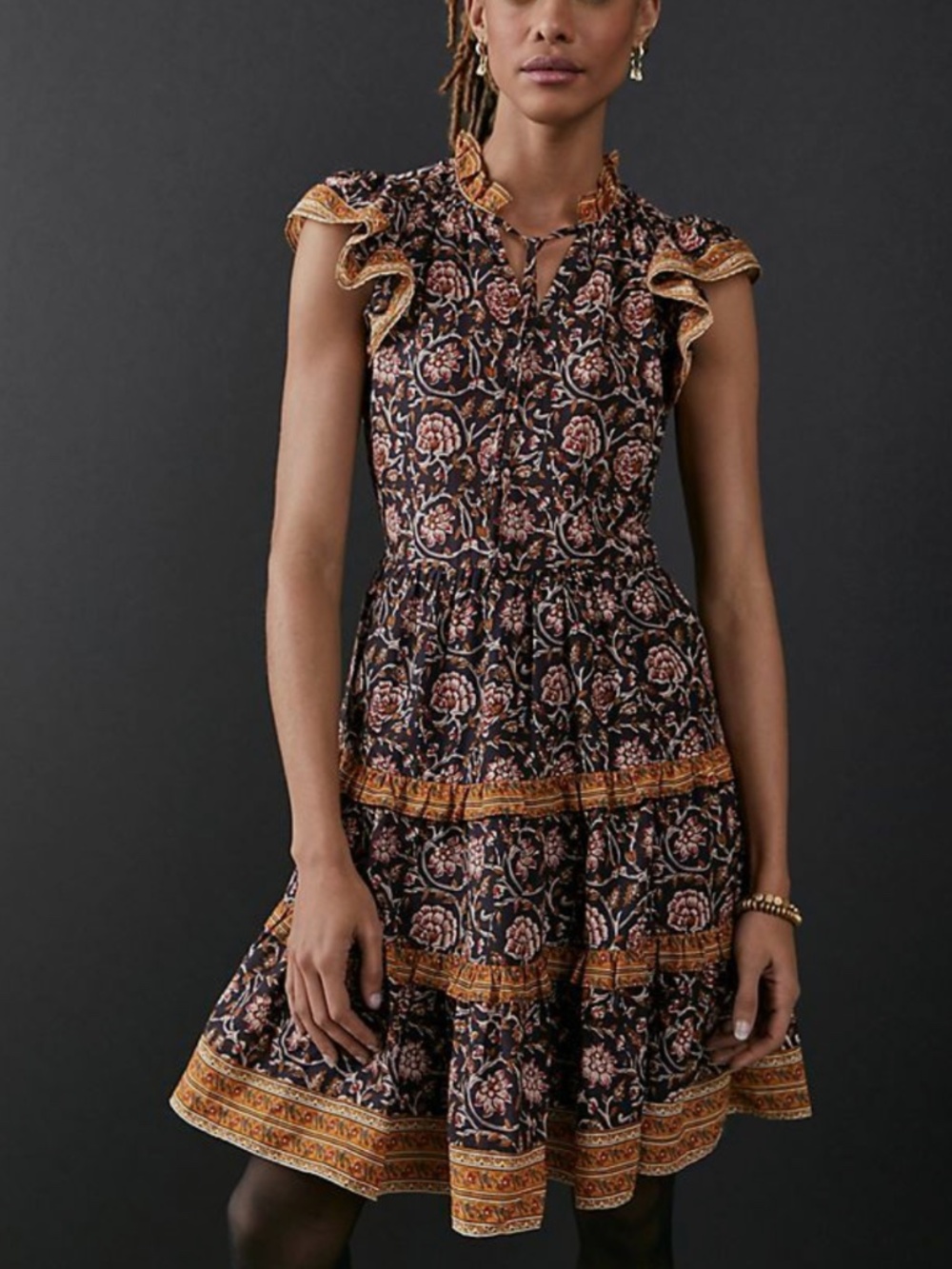 Othilia Almeria Dress in Block Print